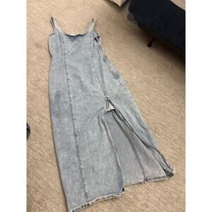 BLANKNYC Denim Tank Maxi Dress – Light Wash – Size XL – New With Tags